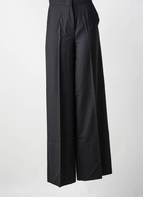 Pantalon large tissage crêpe taille haute noir MAX MARA femme