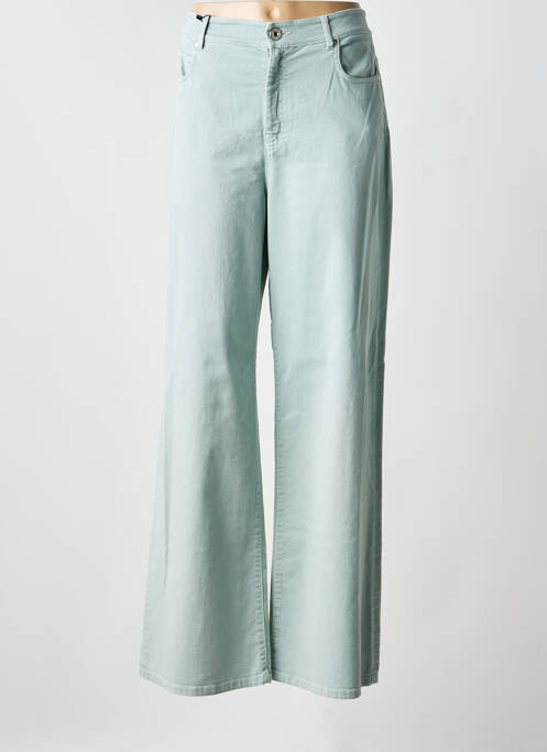 Jeans coupe large stretch taille haute vert WEEKEND MAXMARA femme