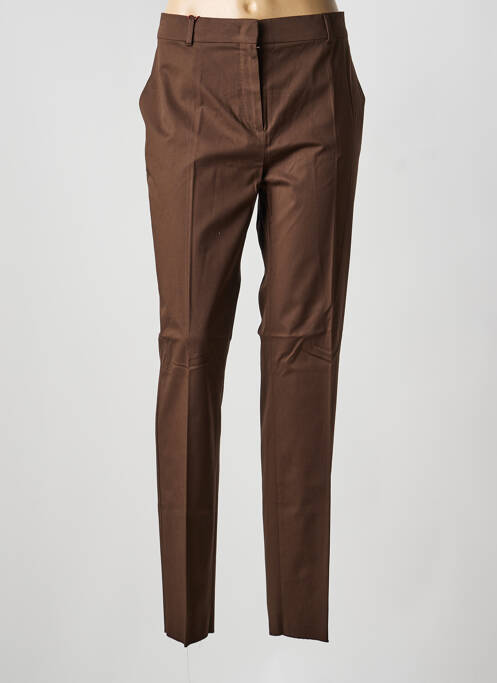 Pantalon slim tissage popeline taille normale marron MAXMARA femme