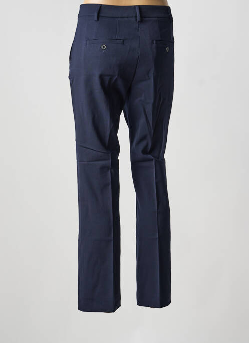 Pantalon droit fermeture zippée sous rabat avec crochet taille normale bleu WEEKEND MAXMARA femme