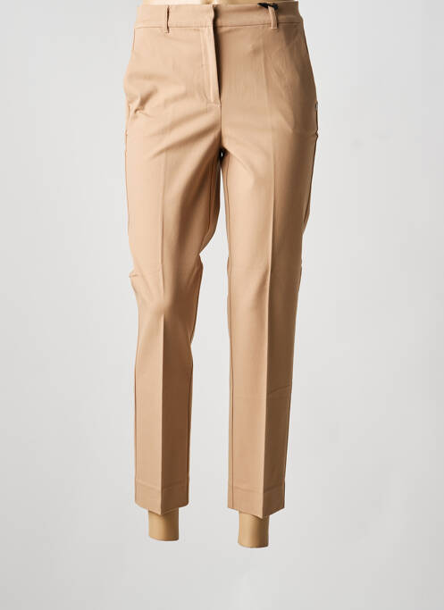 Pantalon 7/8 tissage popeline taille normale marron PENNYBLACK femme