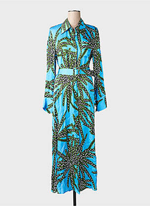 Robe longue manches longues manches longues bleu BRAND UNIQUE femme