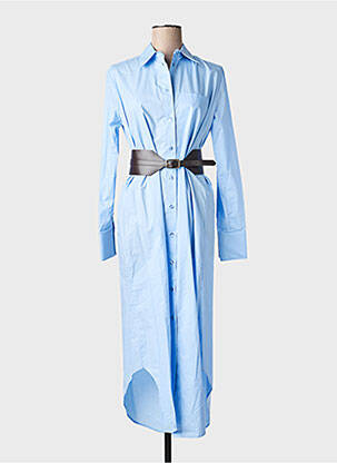 Robe mi-longue manches longues manches longues bleu IMPERIAL femme