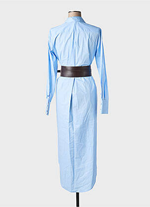 Robe mi-longue manches longues manches longues bleu IMPERIAL femme