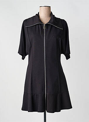 Robe mi-longue manches courtes manches courtes noir IMPERIAL femme