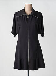 Robe mi-longue manches courtes manches courtes noir IMPERIAL femme