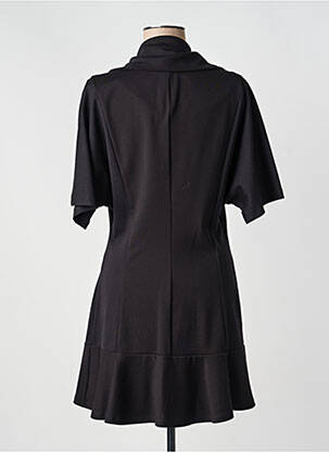 Robe mi-longue manches courtes manches courtes noir IMPERIAL femme