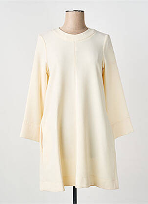 Robe mi-longue manches longues manches longues beige DIXIE femme