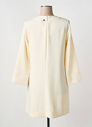 Robe mi-longue manches longues manches longues beige DIXIE femme