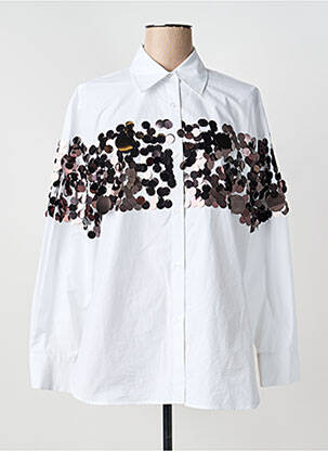 Chemisier coupe droite manches longues blanc DIXIE femme