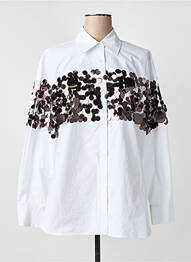 Chemisier coupe droite manches longues blanc DIXIE femme