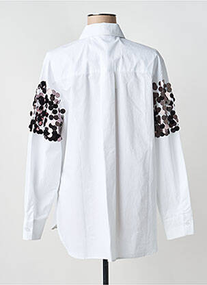 Chemisier coupe droite manches longues blanc DIXIE femme