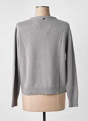 Pull stretch manches longues gris DIXIE femme