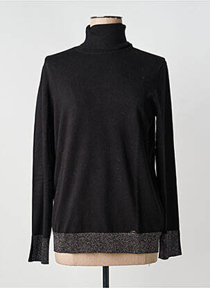 Pull col roulé stretch manches longues noir GAUDI femme