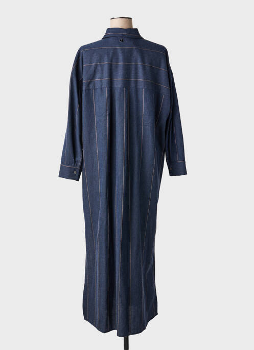 Robe longue manches longues manches longues bleu DIXIE femme