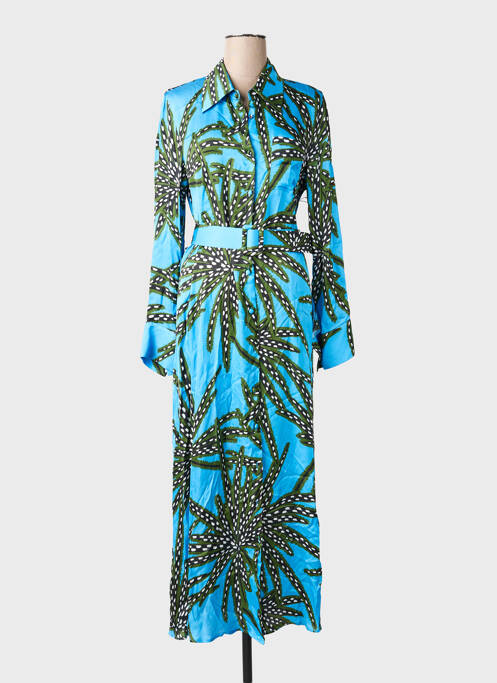 Robe longue manches longues manches longues bleu BRAND UNIQUE femme