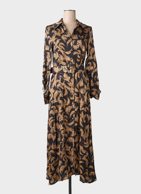 Robe longue manches longues manches longues noir BRAND UNIQUE femme