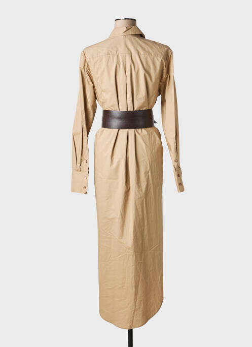 Robe mi-longue manches longues manches longues beige IMPERIAL femme