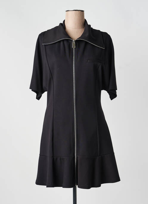 Robe mi-longue manches courtes manches courtes noir IMPERIAL femme