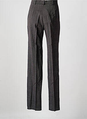 Pantalon droit fermeture zippée sous rabat avec crochet noir MAX MARA femme