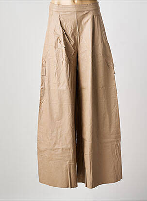 Pantalon flare coupe évasée beige PIER ANTONIO GASPARI femme