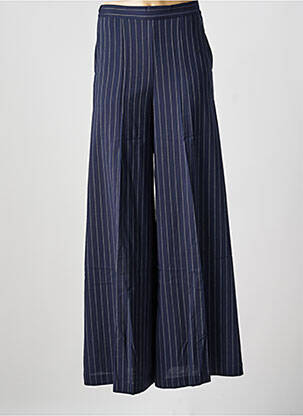 Pantalon flare taille élastique bleu PIER ANTONIO GASPARI femme