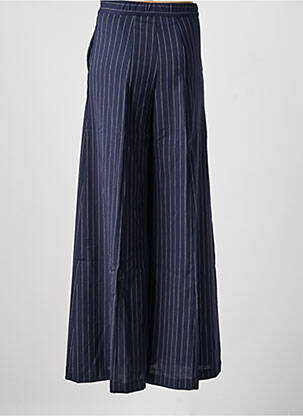 Pantalon flare taille élastique bleu PIER ANTONIO GASPARI femme