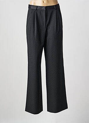 Pantalon droit fermeture zippée sous rabat avec crochet noir PENNYBLACK femme