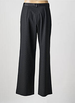 Pantalon droit fermeture zippée sous rabat avec crochet noir PENNYBLACK femme
