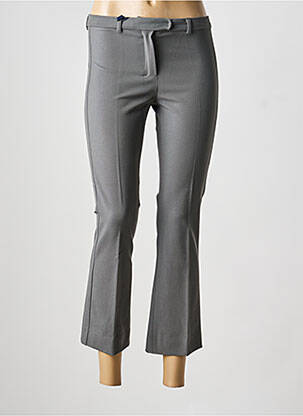Pantalon 7/8 fermeture zippée sous rabat avec crochet gris MAX MARA femme