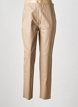 Pantalon slim beige PIER ANTONIO GASPARI femme