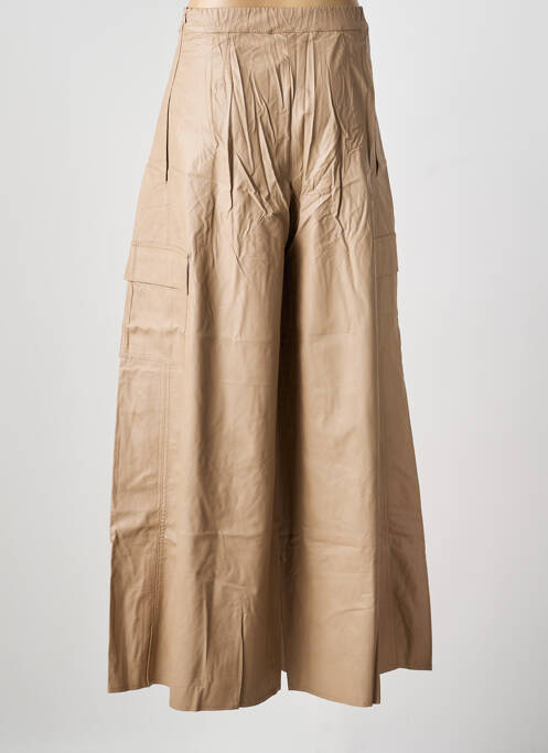 Pantalon flare coupe évasée beige PIER ANTONIO GASPARI femme