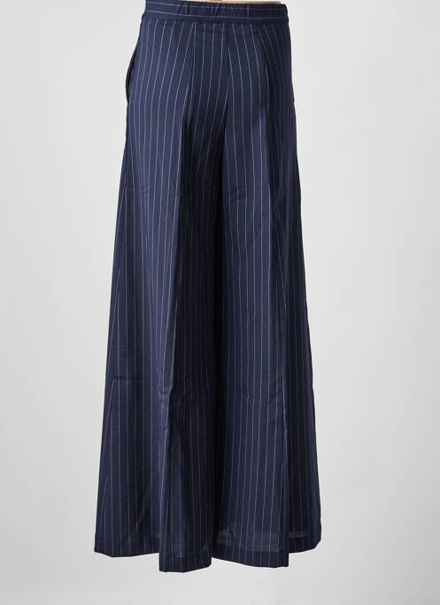 Pantalon flare taille élastique bleu PIER ANTONIO GASPARI femme