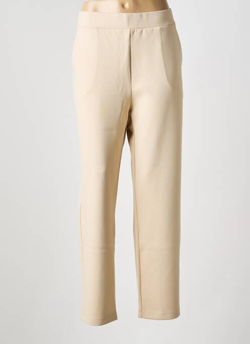 Pantalon droit taille élastique beige MAX MARA femme