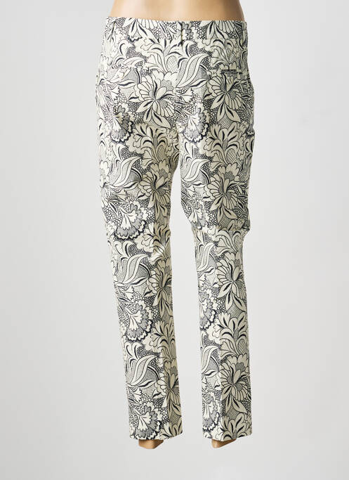 Pantalon 7/8 fermeture zippée sous rabat avec crochet blanc MAX MARA femme