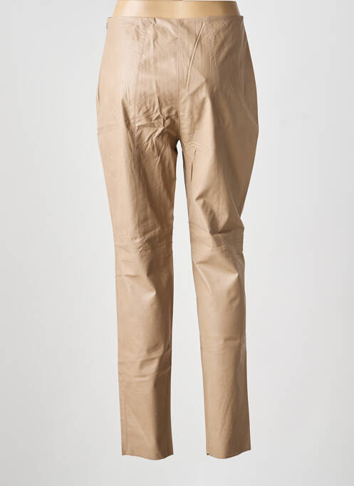 Pantalon slim beige PIER ANTONIO GASPARI femme