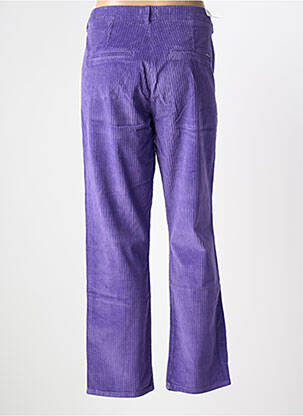 Pantalon chino fermeture zippée sous rabat boutonné taille normale violet KANOPE femme