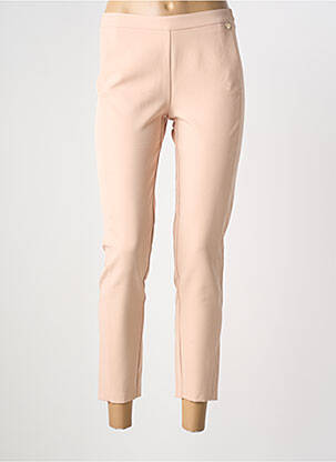 Pantalon 7/8 taille à pinces taille normale rose ANGY SIX femme