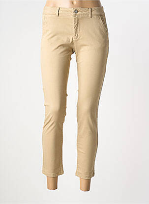Pantalon 7/8 stretch taille normale beige ATELIER BOHÈME femme