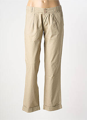 Pantalon chino tissage popeline taille normale vert SCHOOL RAG femme