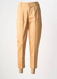 Pantalon chino tissage popeline taille normale marron KANOPE femme