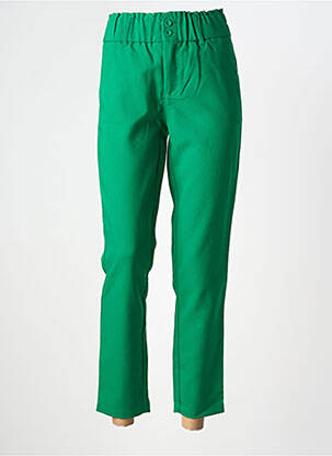 Pantalon chino poches taille haute vert STREET ONE femme