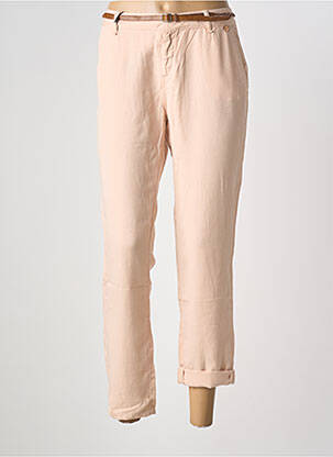 Pantalon chino tissage popeline taille normale rose SCHOOL RAG femme
