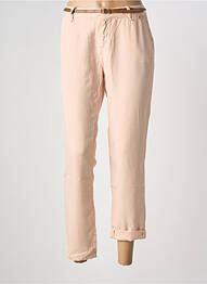 Pantalon chino tissage popeline taille normale rose SCHOOL RAG femme