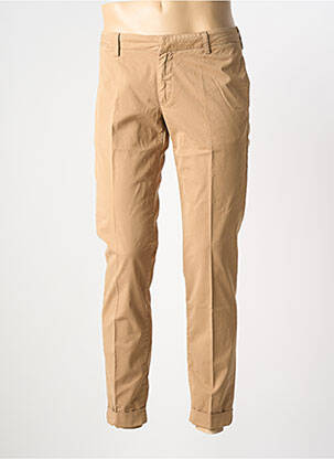 Pantalon chino fermeture zippée sous rabat avec crochet taille normale beige LEE homme