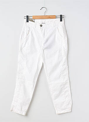Pantalon 7/8 tissage popeline taille normale blanc STREET ONE femme