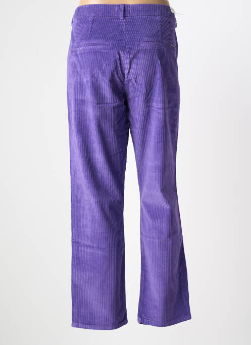 Pantalon chino fermeture zippée sous rabat boutonné taille normale violet KANOPE femme