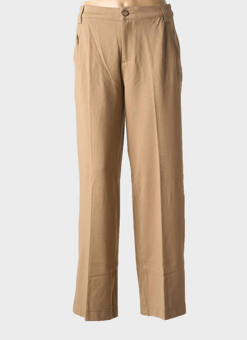 Pantalon chino fermeture zippée sous rabat boutonné taille normale beige STREET ONE femme