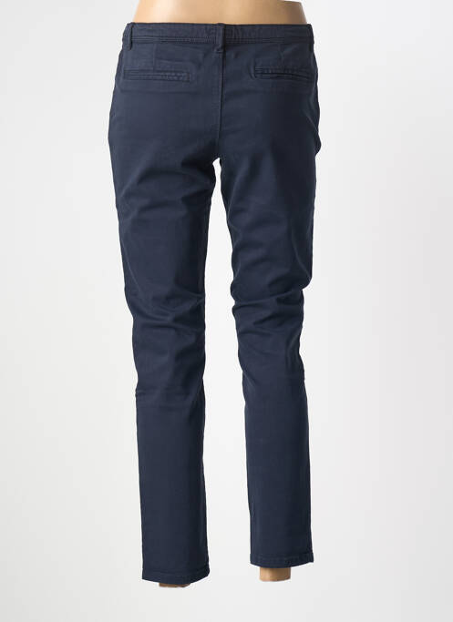 Pantalon chino tissage popeline taille normale bleu SCHOOL RAG femme
