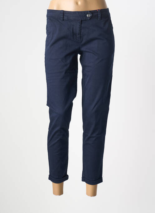 Pantalon chino tissage popeline taille normale bleu LPB femme